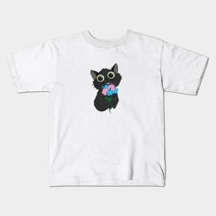 Cute Black cat Kids T-Shirt